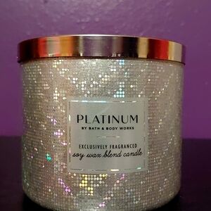 Bath & Body Works Platinum Silver 3 Wick Candle